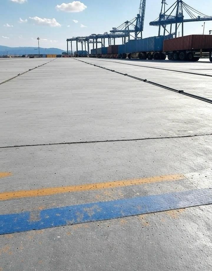 Konteyner limanı beton sahası